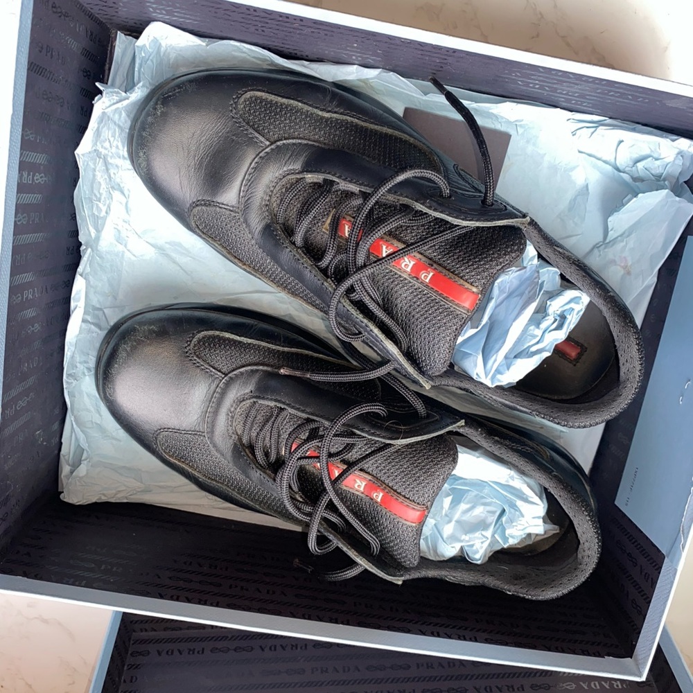 Black Prada New America’s Cup Bike Fabric Sneakers